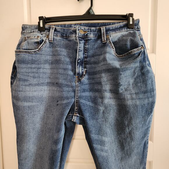 Time and True Jeans High Rise Curvy Skinny Womens Size 18 Regular Blue Denim - Picture 2 of 9